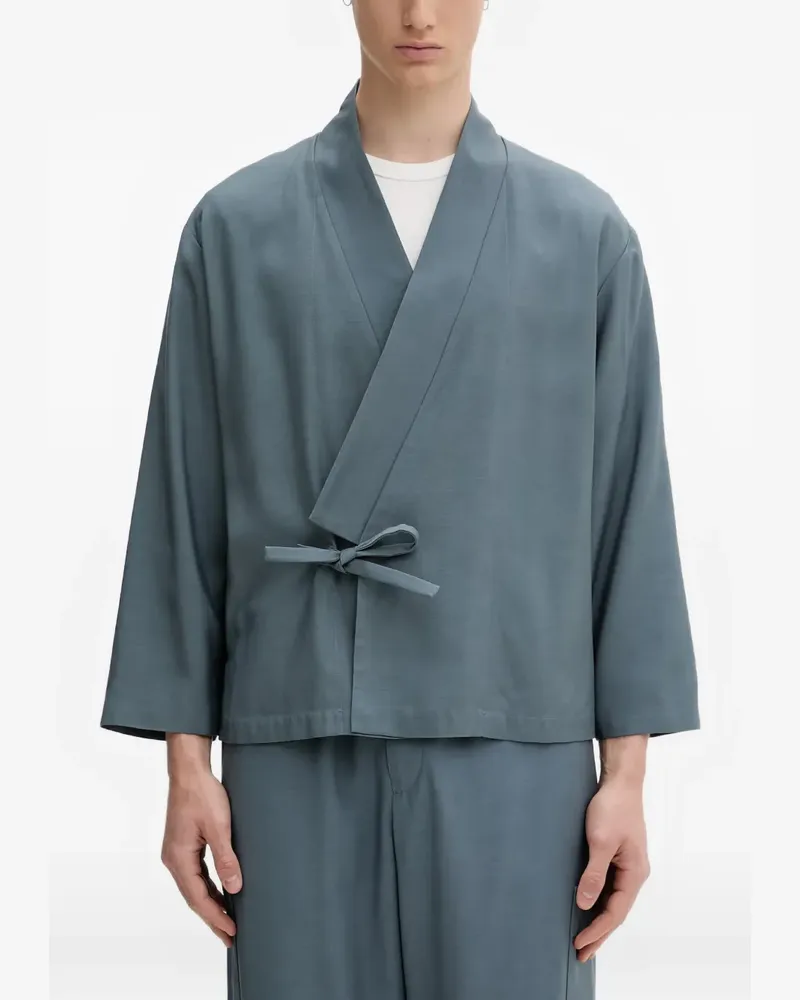 Kenzo kimono-style wrap jacket - Blau Blau