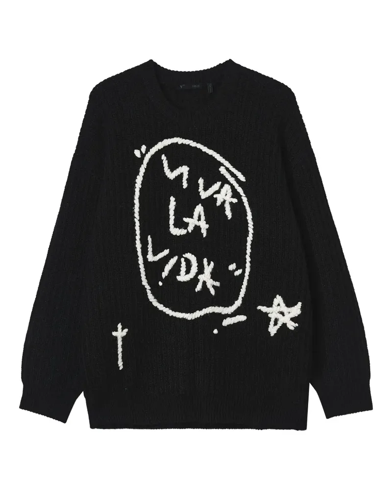 FIVE CM ribbed-knit crew-neck sweater - Schwarz Schwarz