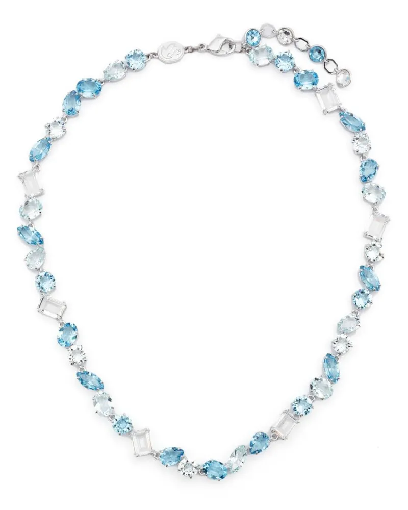 Swarovski Halskette mit Kristallen - Blau Blau