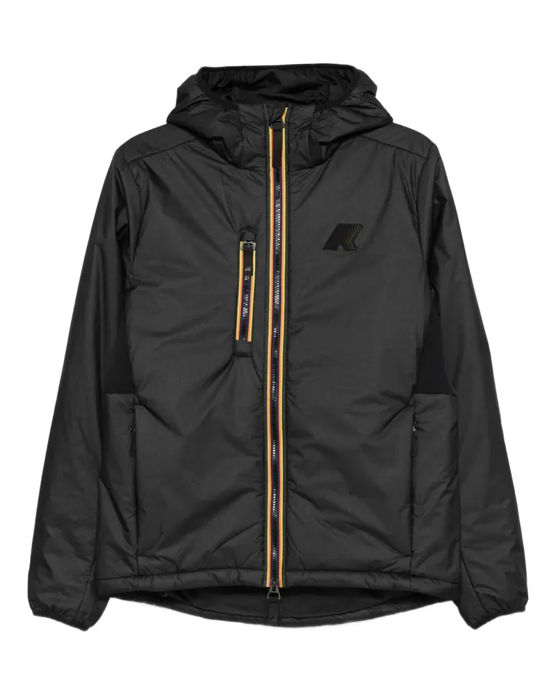 K-Way Kapuzenjacke mit Reißverschluss - Schwarz Schwarz