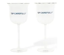 quote-print wine glasses (set of two