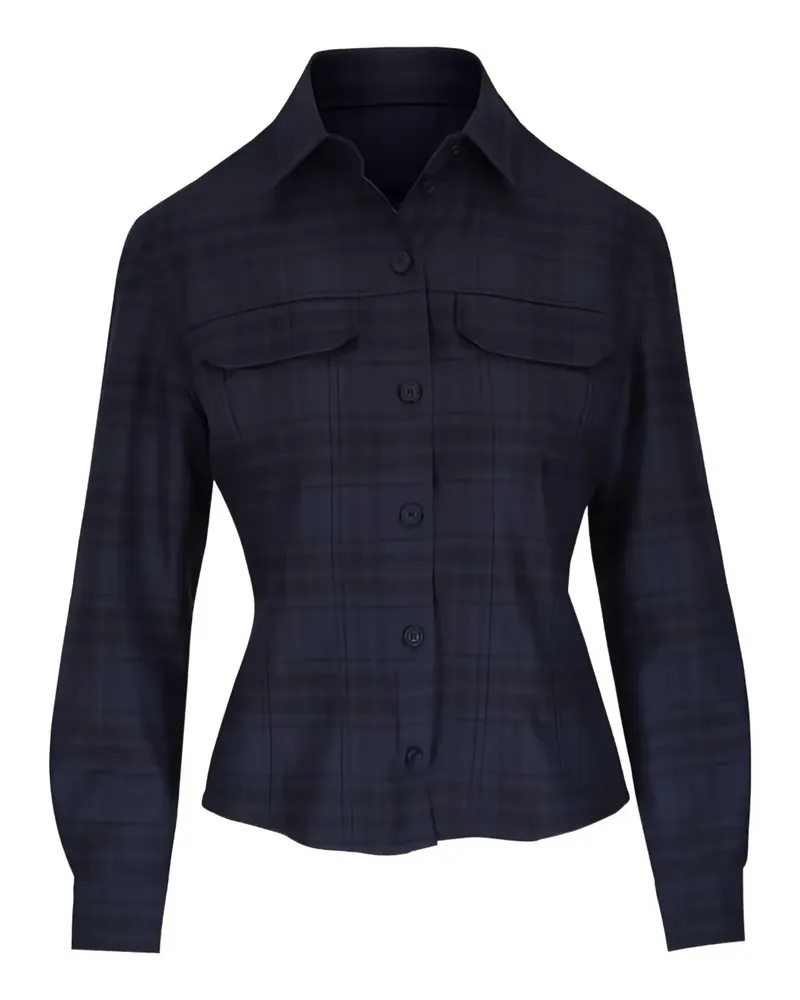Akris check flap-pocket shirt - Blau Blau