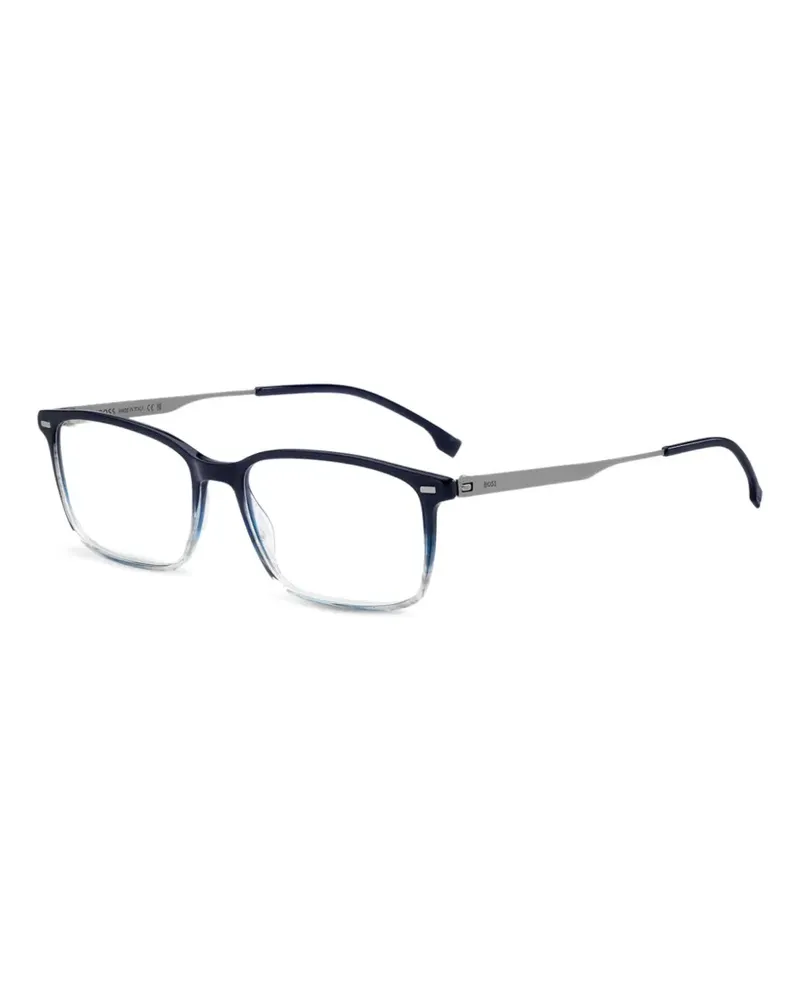 HUGO BOSS Brille mit eckigem Gestell - Blau Blau