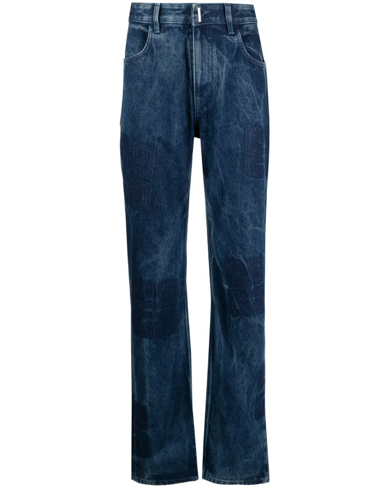 Givenchy Straight-Leg-Jeans mit 4G-Print - Blau Blau