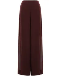 Ermanno Scervino Weite Palazzohose aus Seidenchiffon Rot