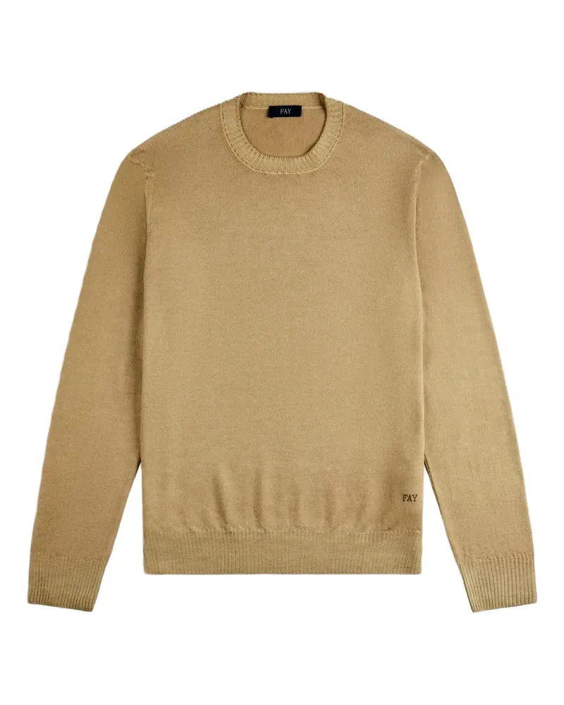 Fay Pullover mit rundem Ausschnitt - Braun Braun