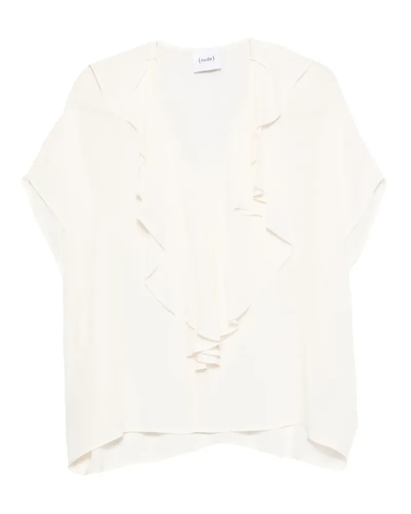 NUDE ruffled blouse - Weiß Weiß