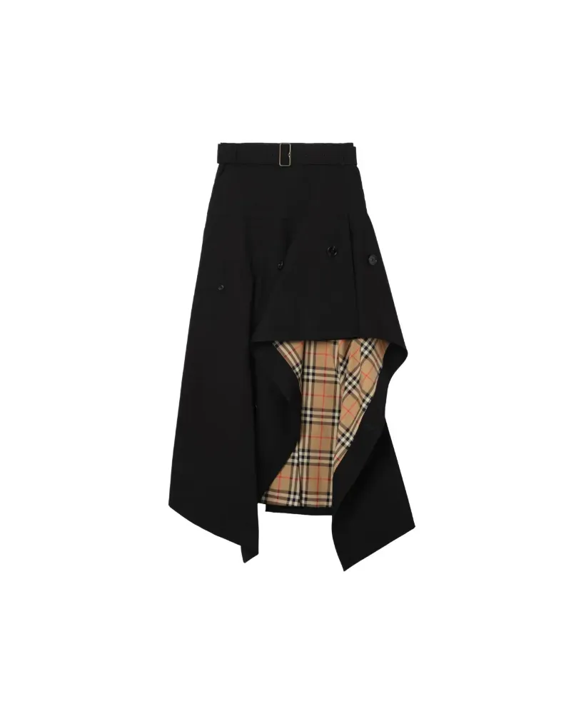 Burberry asymmetric belted midi skirt - Schwarz Schwarz
