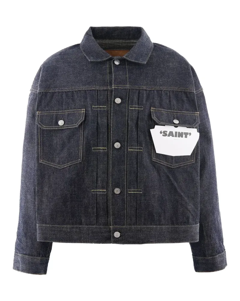 SAINT MXXXXXX Jeansjacke mit Falten - Blau Blau