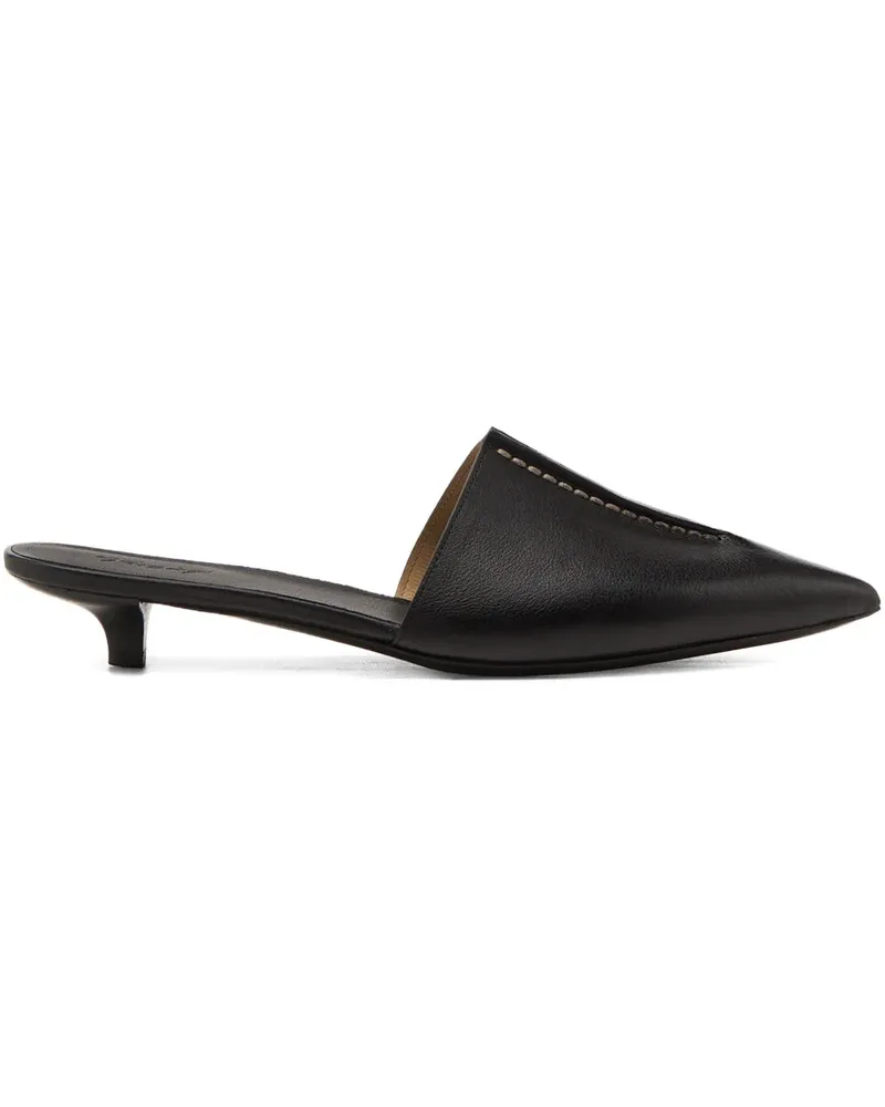 Marsèll Spino pointed stitching mules - Schwarz Schwarz