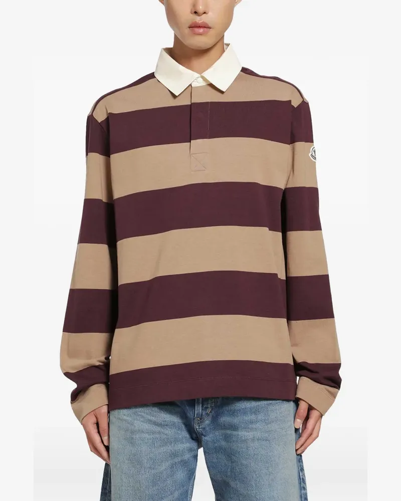 Moncler Gestreiftes Poloshirt - Braun Braun
