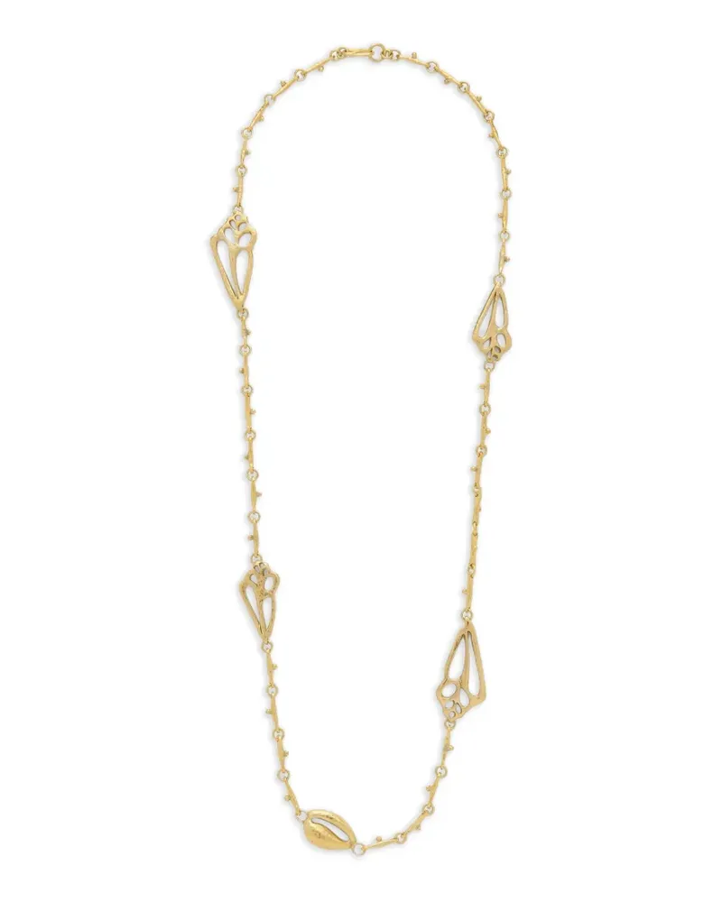 Ulla Johnson shell charm long necklace - Gold Gold