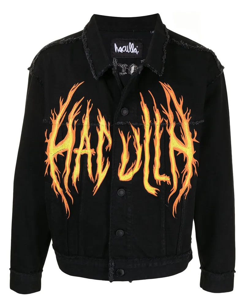 Haculla on Fire Jeansjacke Schwarz