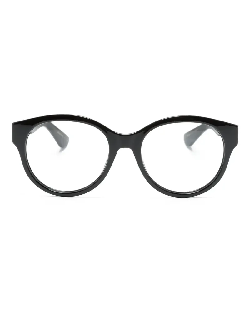 Gucci Brille mit rundem Gestell - Schwarz Schwarz