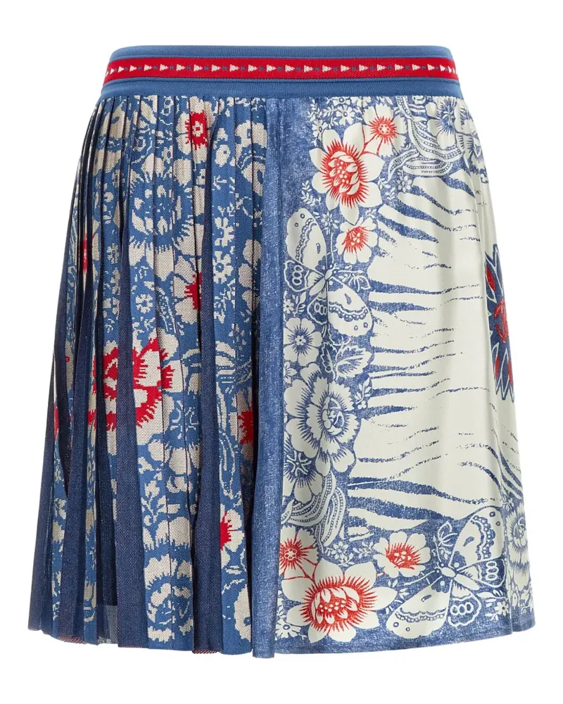 Roberto Cavalli Minirock mit Banda-Print - Blau Blau