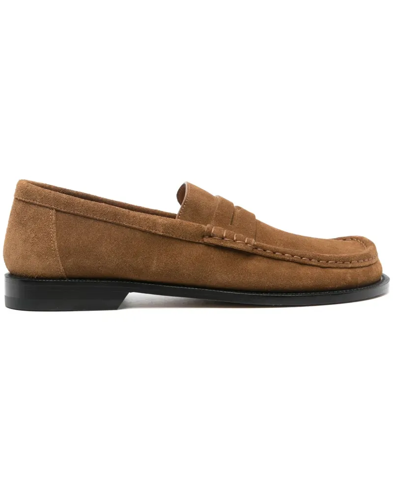 Loewe Campo Penny-Loafer aus Wildleder - Braun Braun