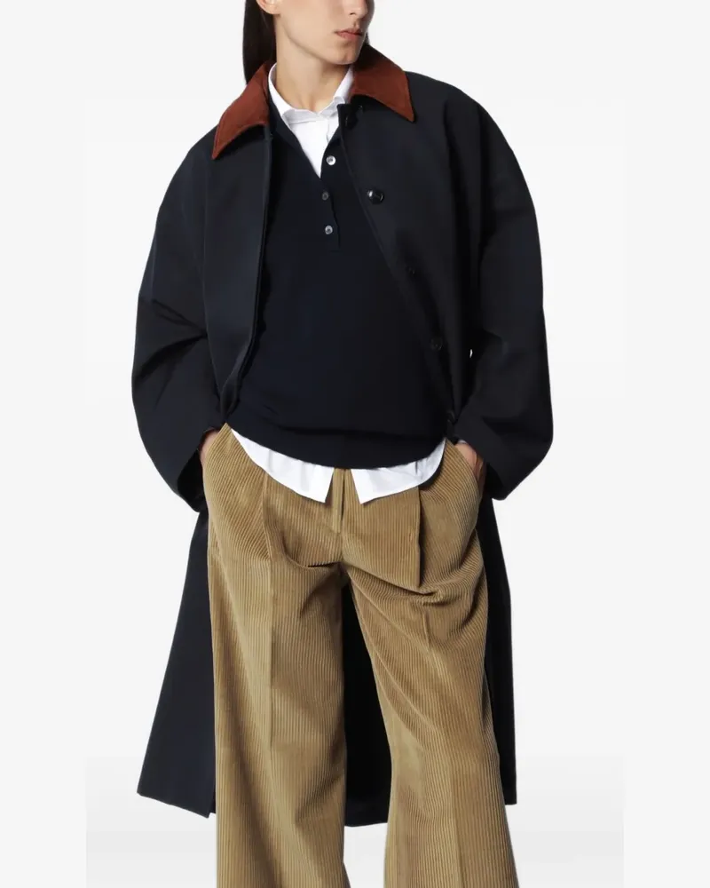 Róhe Oversized-Mantel mit Kragen - Blau Blau