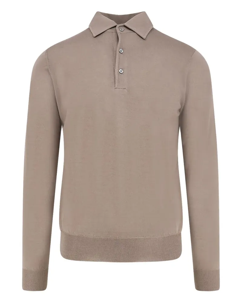 Filippo de Laurentiis Poloshirt mit Knopfverschluss - Nude Nude