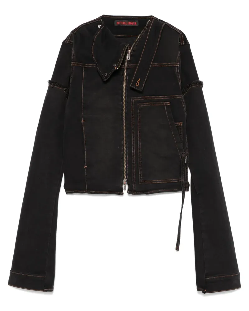 OTTOLINGER Jeansjacke mit drapiertem Kragen - Grau Grau