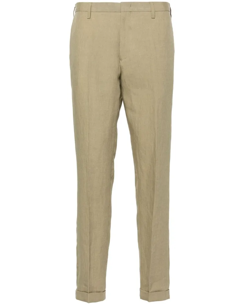 Paul Smith Tapered-Hose aus Leinen - Grün Grün