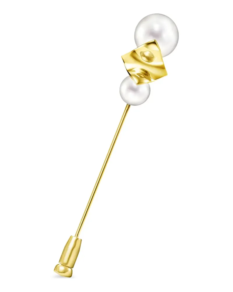 TASAKI 18kt Gelbgoldbrosche mit Perlenverzierung Gold