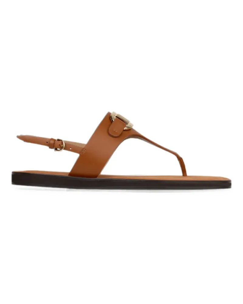 Ferragamo Sandalen mit Gancini-Schnalle - Braun Braun