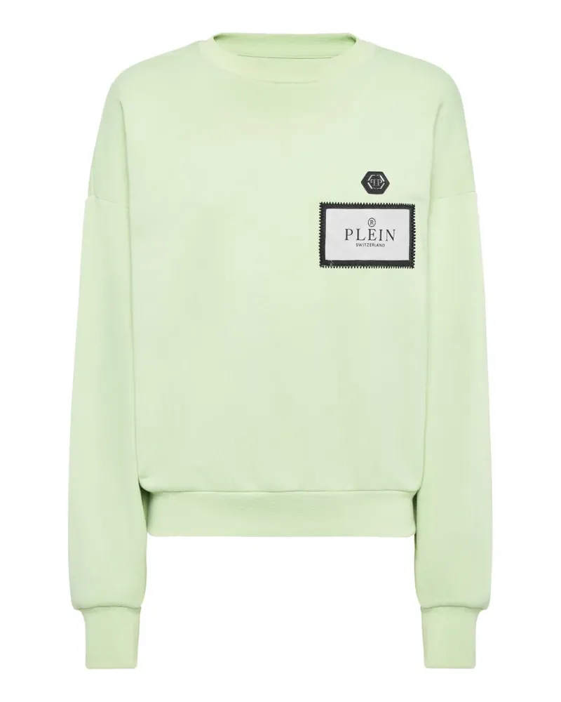Philipp Plein Sweatshirt mit Logo-Patch - Grün Grün
