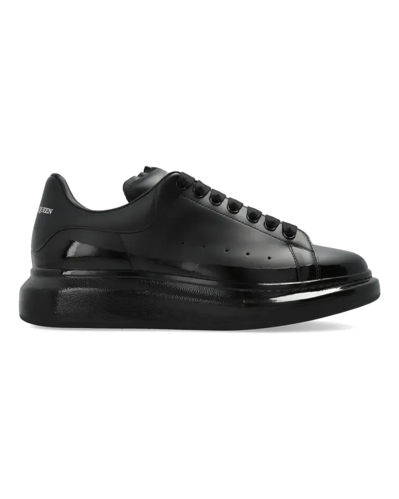 Alexander McQueen Oversized leather sneakers - Schwarz Schwarz