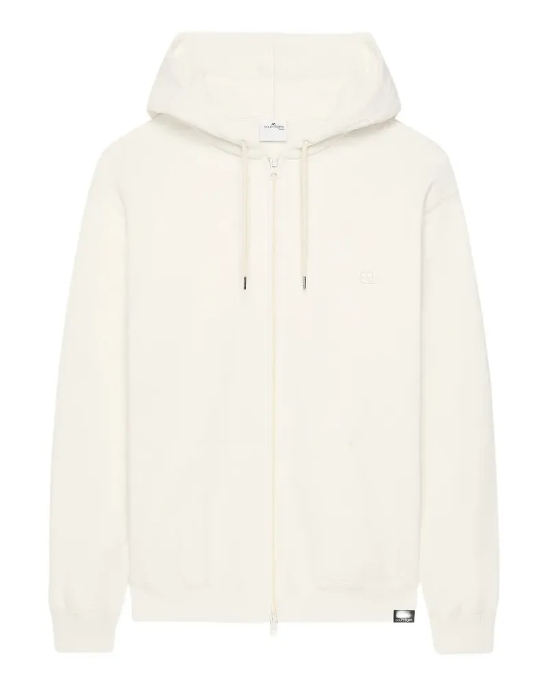 Courrèges Hoodie mit Logo-Print - Weiß Weiß