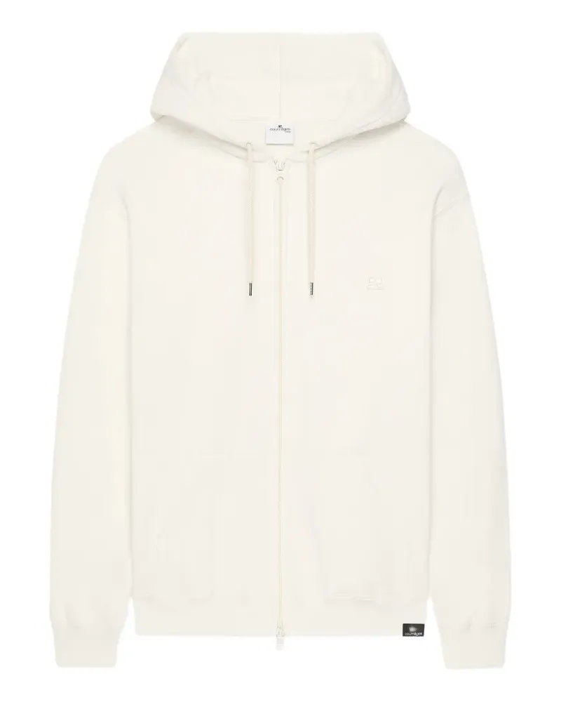 Courrèges Hoodie mit Logo-Print - Weiß Weiß