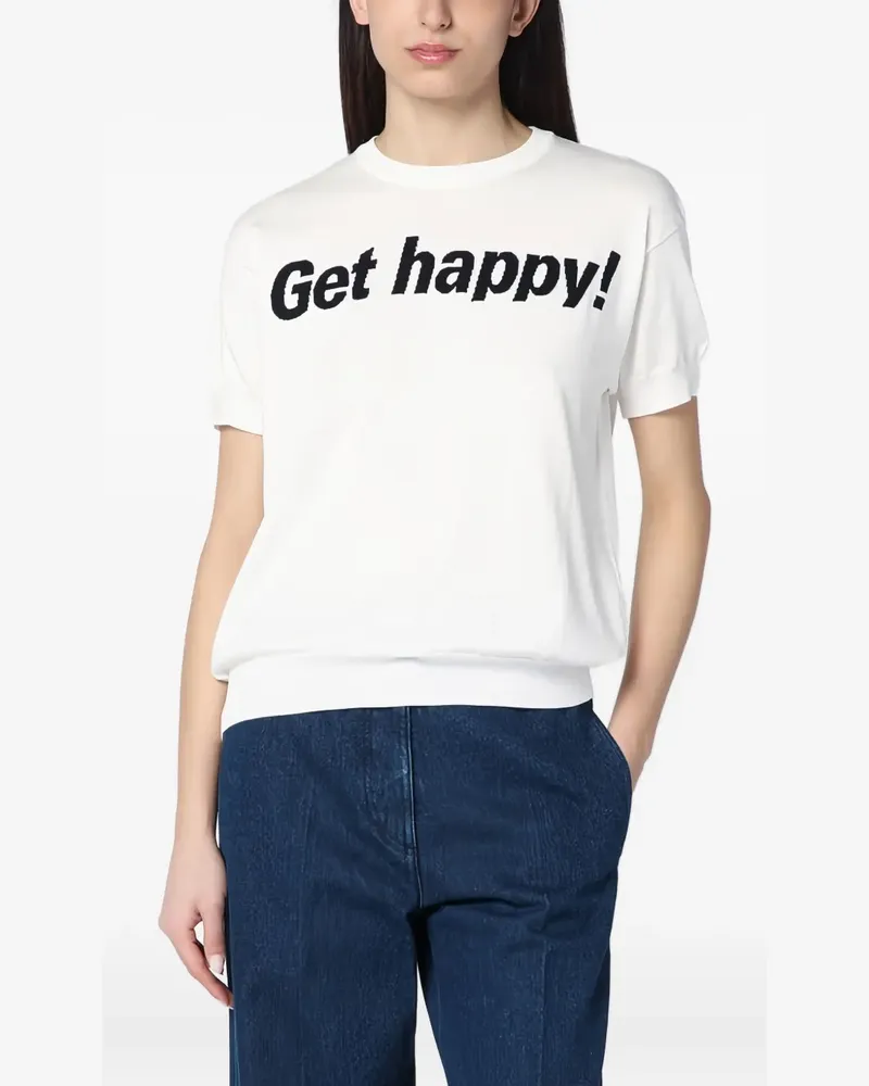 Moschino T-Shirt mit Slogan - Weiß Weiß