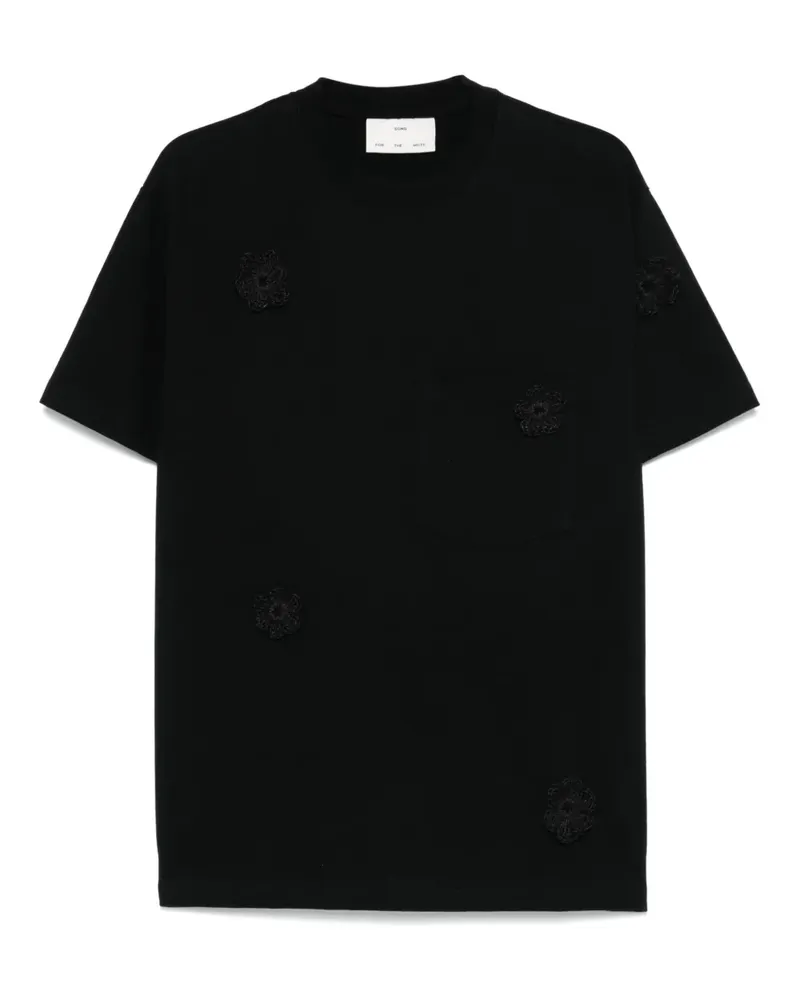 Song For The Mute T-Shirt mit Margeriten-Applikation - Schwarz Schwarz