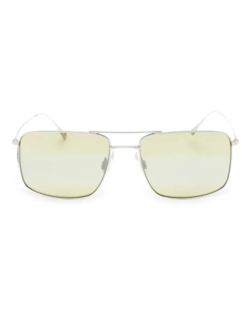 Maui Jim Aeko Sonnenbrille mit eckigem Gestell - Silber Silber