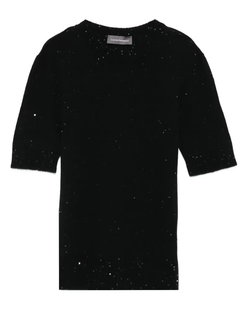Lorena Antoniazzi sequin-embellished sweater - Schwarz Schwarz