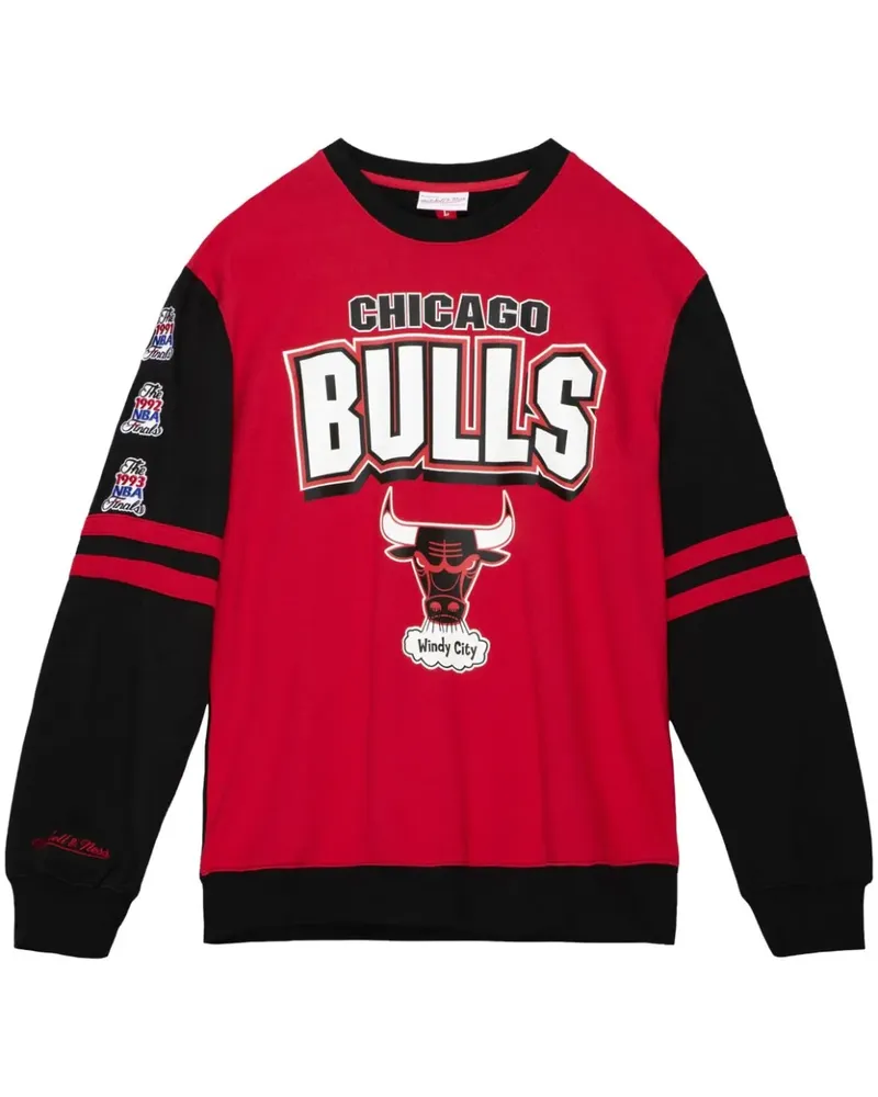 Mitchell & Ness All Over Crew 2.0 NBA Chicago Bulls Sweatshirt - Rot Rot