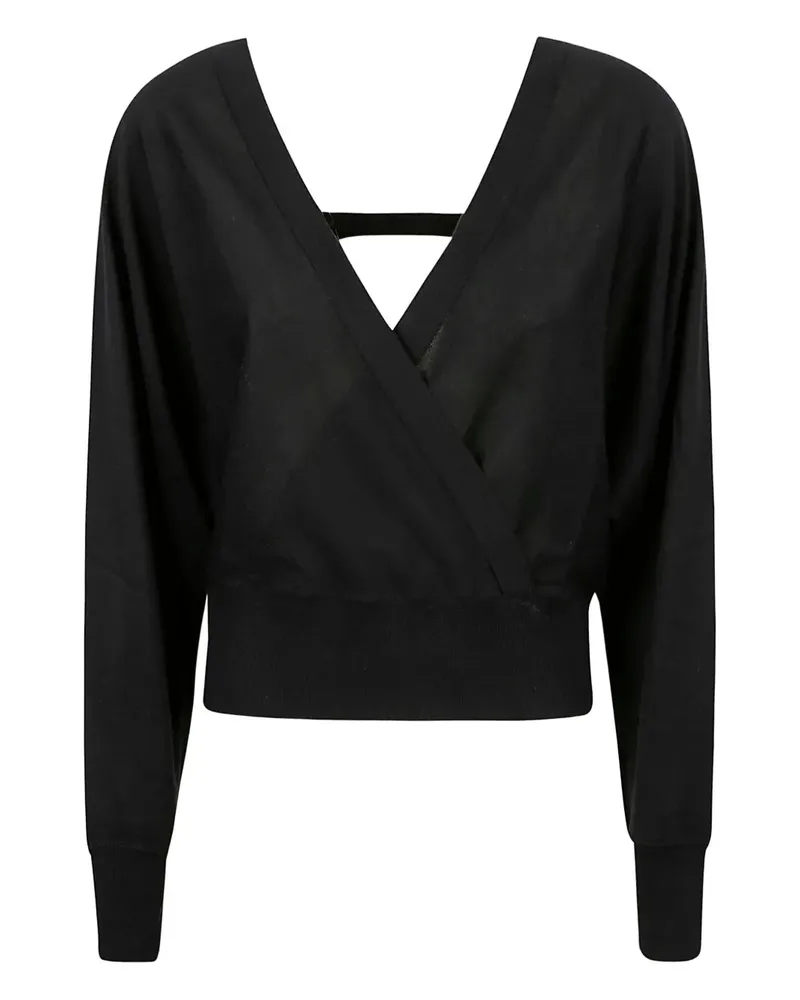 Fabiana Filippi open-back wrap top - Schwarz Schwarz