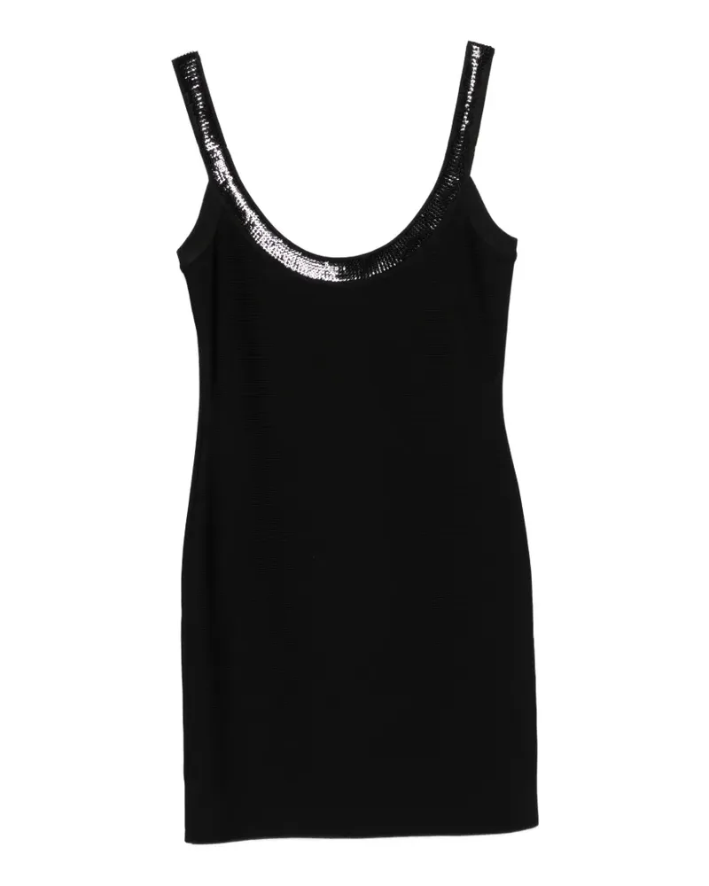 Hervé Léger The Cove Kleid mit Paillettenriemen - Schwarz Schwarz