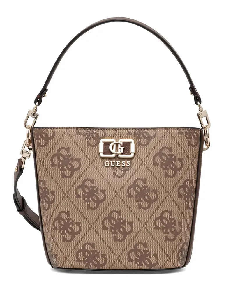 Guess Karnilla Monogram Beuteltasche - Nude Nude