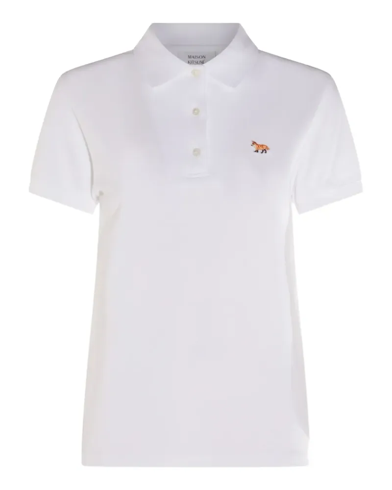 Kitsuné Poloshirt mit Fuchs-Motiv - Weiß Weiß