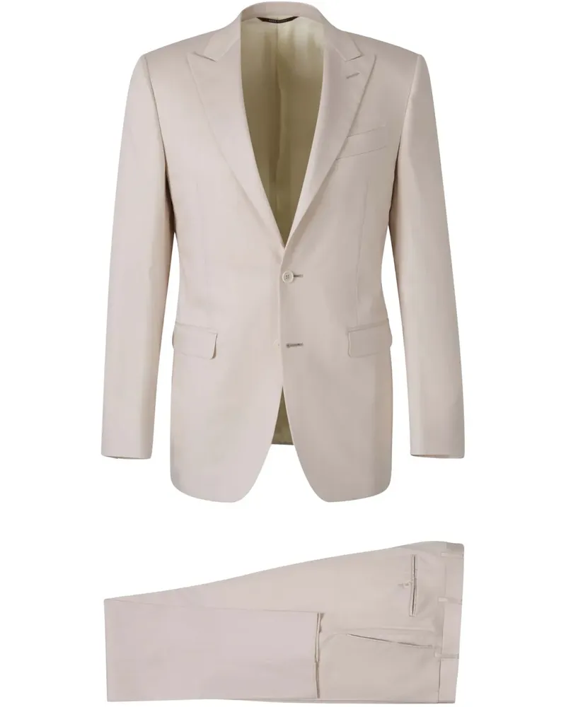 Canali Dreiteiliger Anzug - Nude Nude