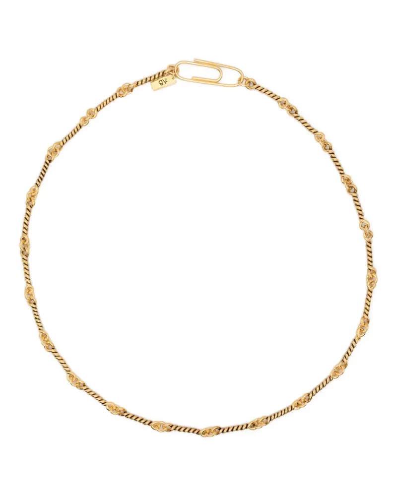 Aurélie Bidermann twisted chain heart necklace - Gold Gold