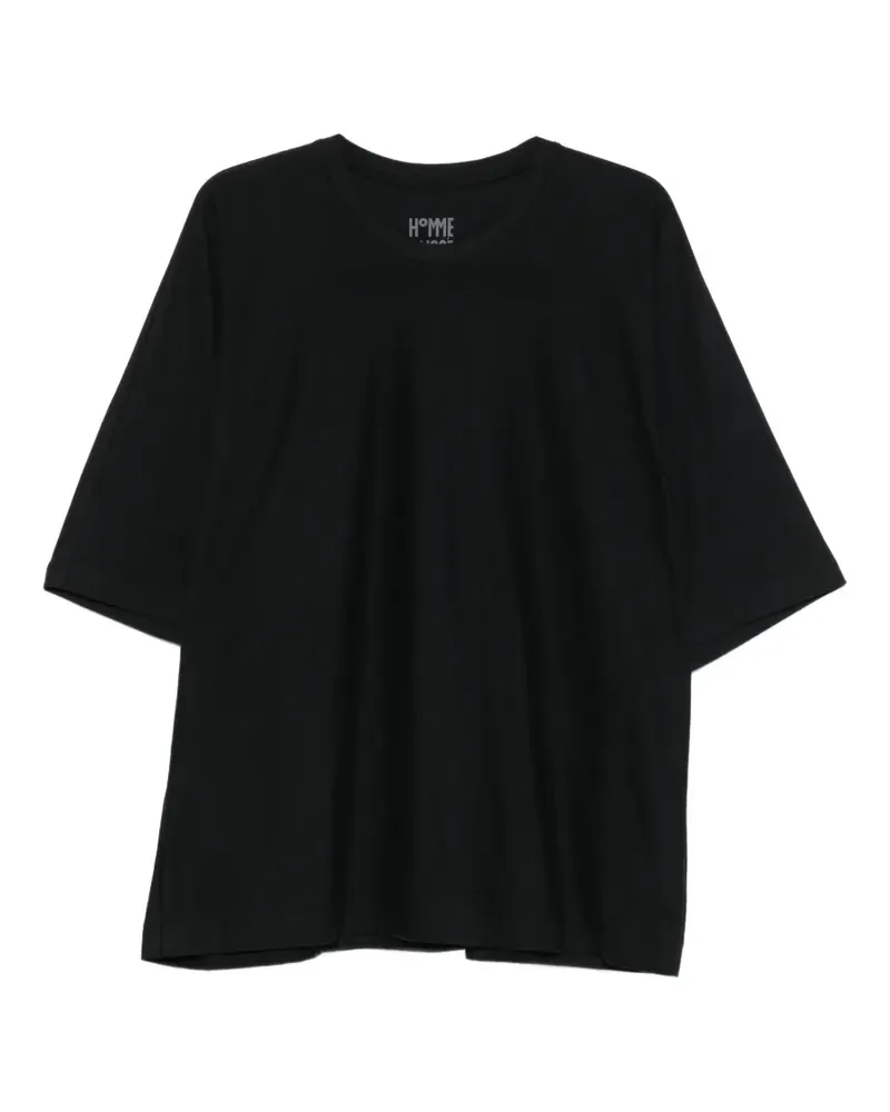 Issey Miyake T-Shirt mit rundem Ausschnitt - Schwarz Schwarz