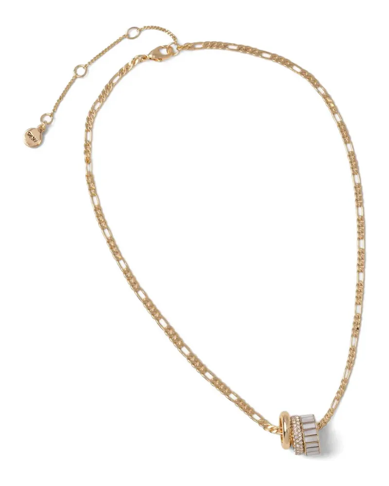 DKNY crystal-embellished ring-pendant necklace - Gold Gold