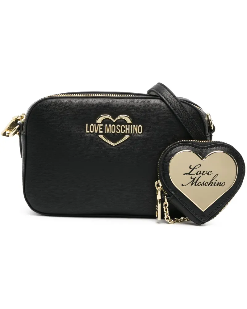 Moschino Umhängetasche mit Logo - Schwarz Schwarz