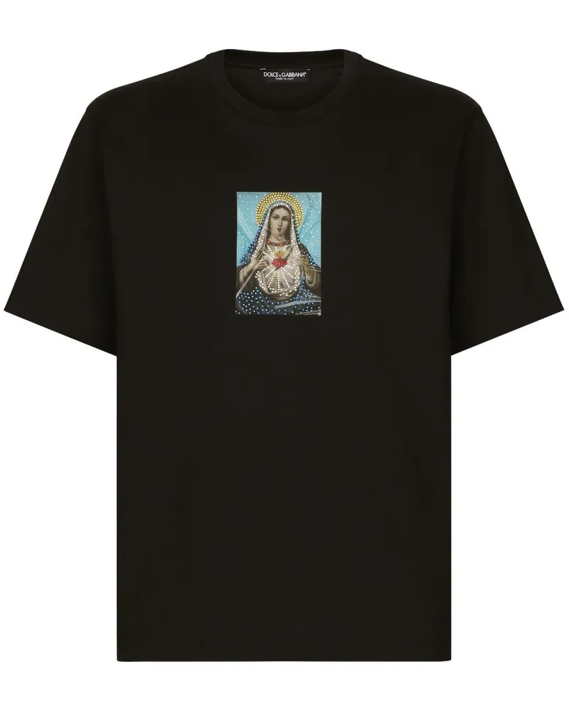 Dolce & Gabbana T-Shirt mit grafischem Print - Schwarz Schwarz