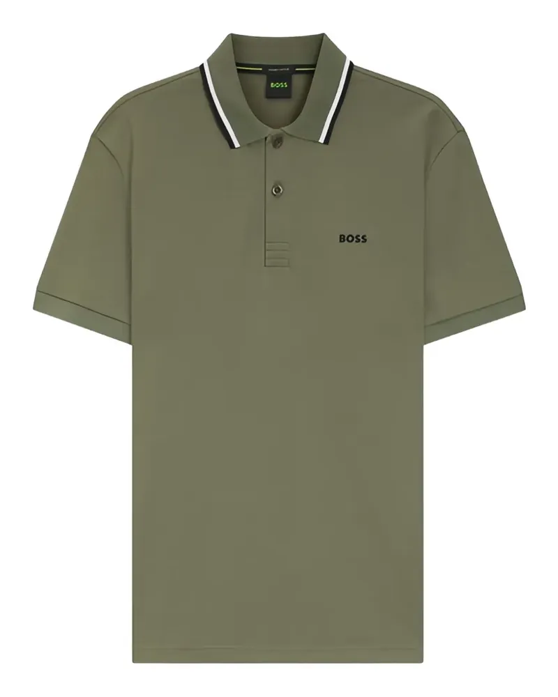 HUGO BOSS Paddy Poloshirt mit doppelten Streifen - Grün Grün