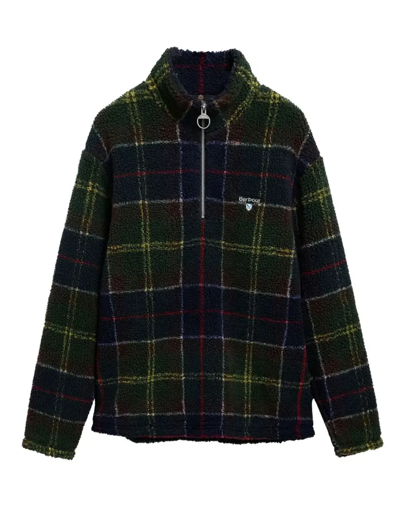 Barbour Tartan half-zip fleece sweatshirt - Blau Blau