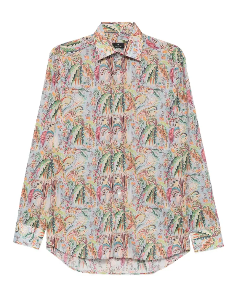 Etro Paisley-print long-sleeve shirt - Blau Blau