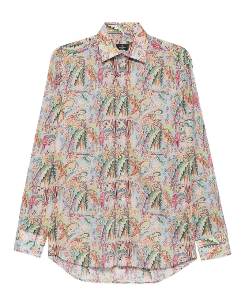 Etro Hemd mit Paisleymuster - Blau Blau
