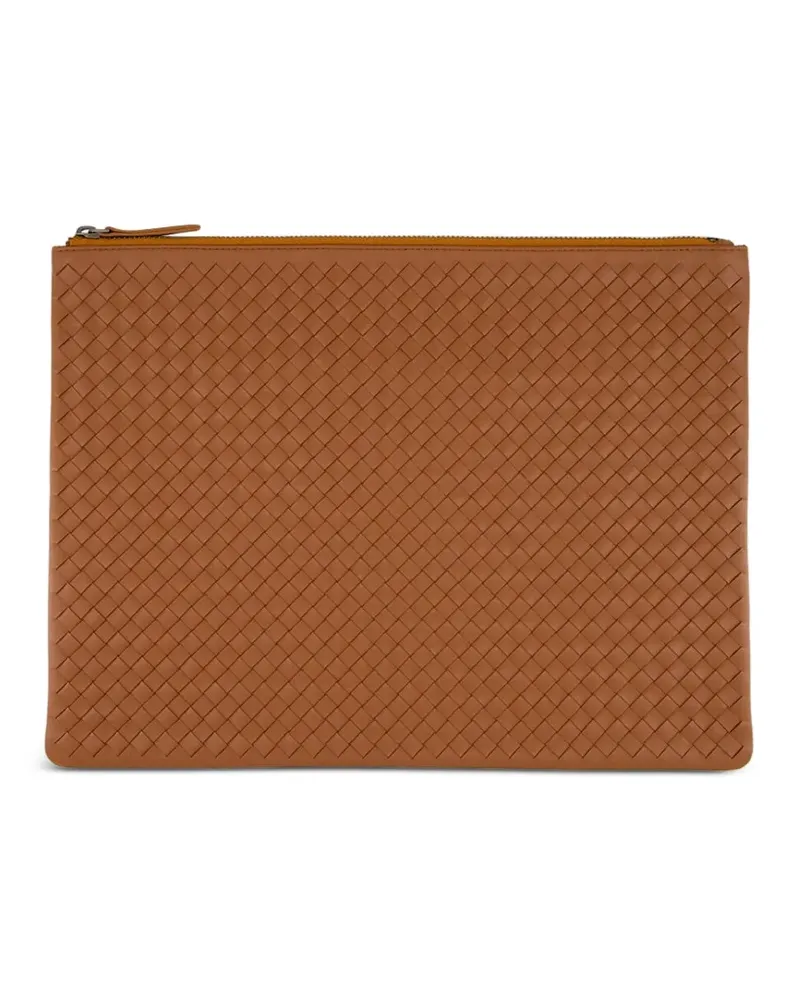 Dragon Diffusion Gewebte A4 Pochette Clutch - Braun Braun